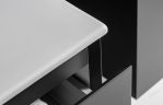 NoraDesign 120 cm baderomsmøbel dobbel grå matt m/sort servant