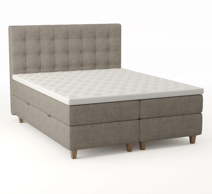 Comfort seng med oppbevaring 160x200 - beige