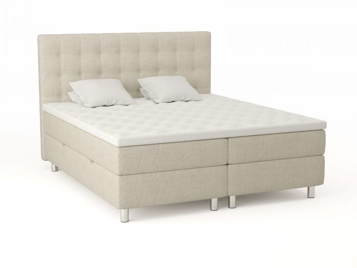 Comfort seng med oppbevaring 180x200 - sand