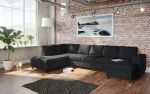 Holmsbu A4D U-sofa med sjeselong - antrasitt