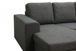Holmsbu A4D U-sofa med sjeselong - mørk grå