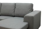 Holmsbu A3D U-sofa med sjeselong - lys grå