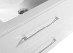 LindaDesign 120 cm hvit høyglans baderomsmøbel single m/speilskap