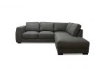 Risør 2A sofa med sjeselong - mørk grå