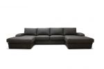 Grimstad D4D U-sofa med sjeselong - brun