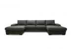 Grimstad D4D U-sofa med sjeselong - mørk grå