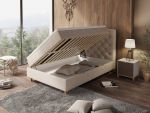 Comfort seng med oppbevaring 140x200 - sand