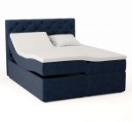 Premium regulerbar seng 160x200 - mørk blå