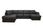 Risør A3D U-sofa med sjeselong - brun