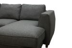 Risør D4A U-sofa med sjeselong - mørk grå