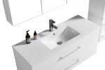LindaDesign 120 cm hvit matt baderomsmøbel single m/speilskap