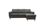 Arendal 3D/D3 sofa med sjeselong - lys grå