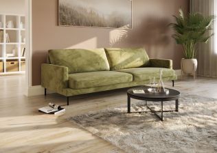 Hemsedal 4-seter sofa - Oliven velur (UTSTILLINGSMODELL)