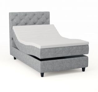 Comfort regulerbar seng 120x200 - lys grå