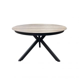 HPL rundt spisebord ø120 cm i antrasitt aluminium